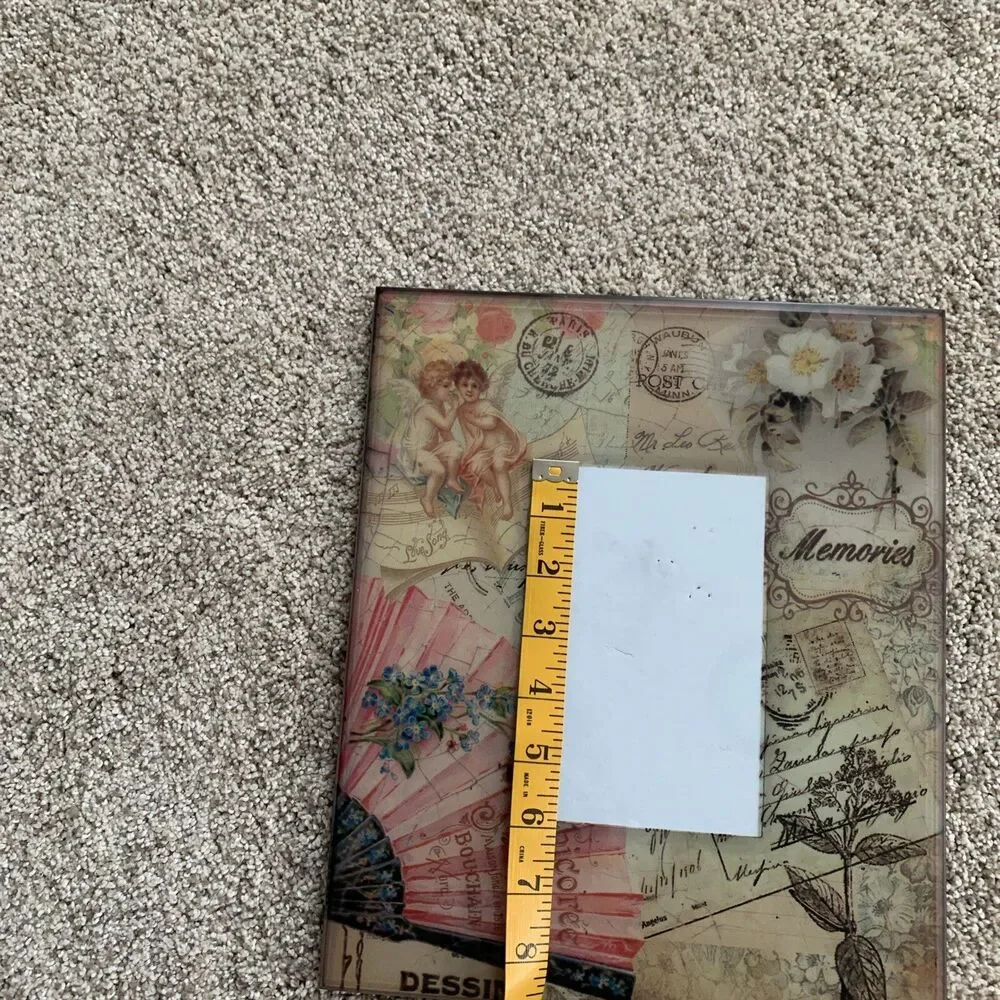 Victorian-Style Cherub French Floral Acrylic Picture Frame